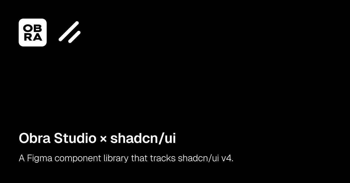 Obra shadcn/ui — We feature: no AI slop around your components + actual editability via Obra Autodocs