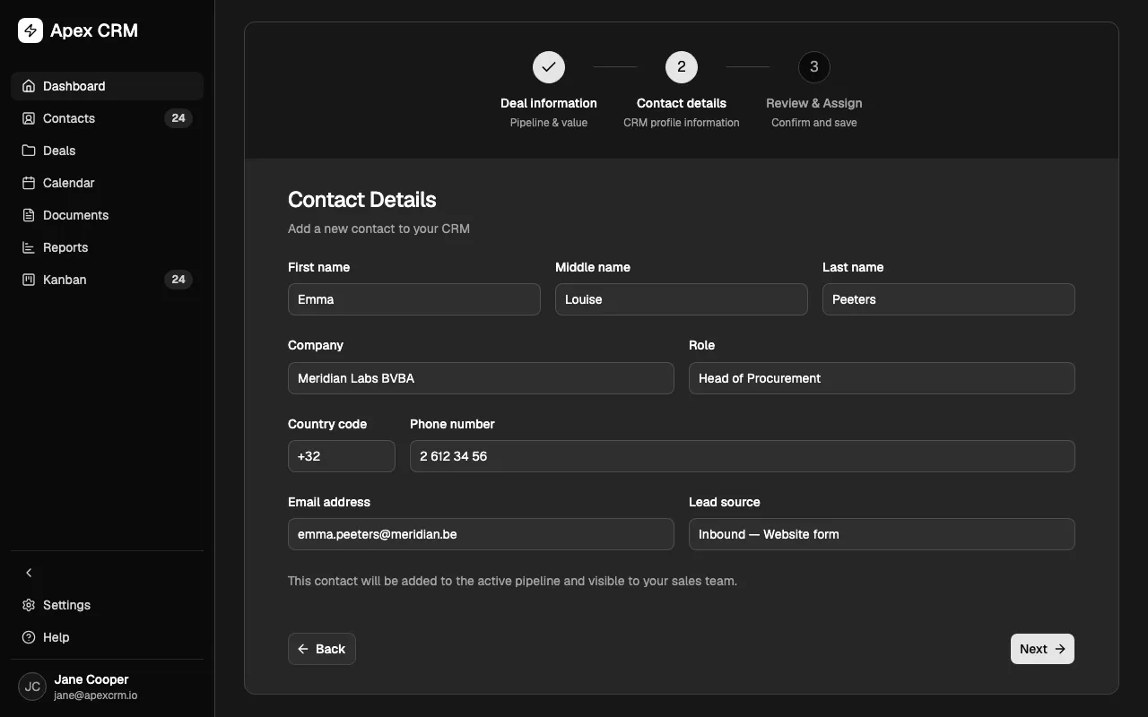 CRM Wizard 01 React block