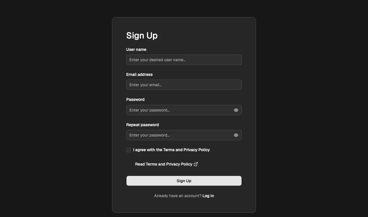 Sign Up 01 React block