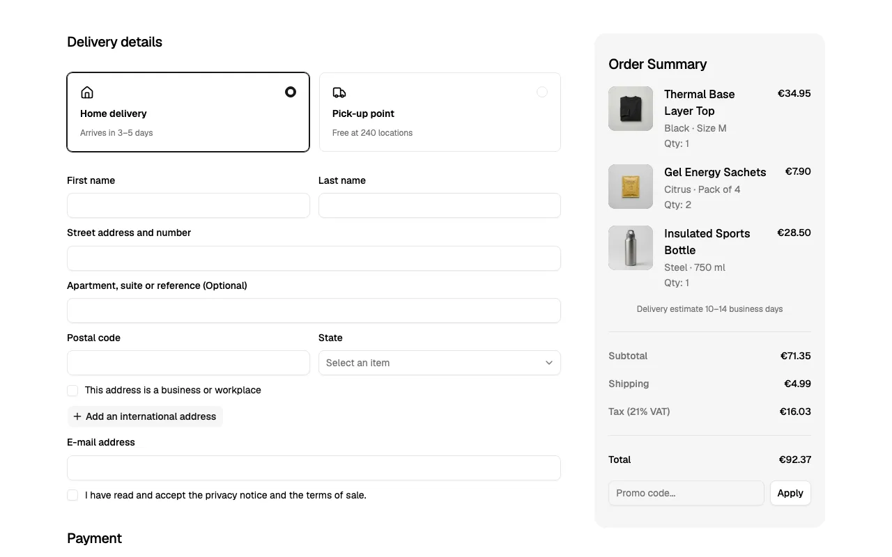 Checkout 01 React block