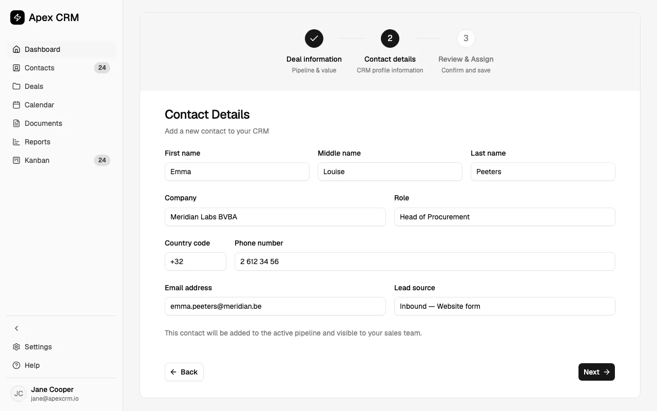 CRM Wizard 01 React block
