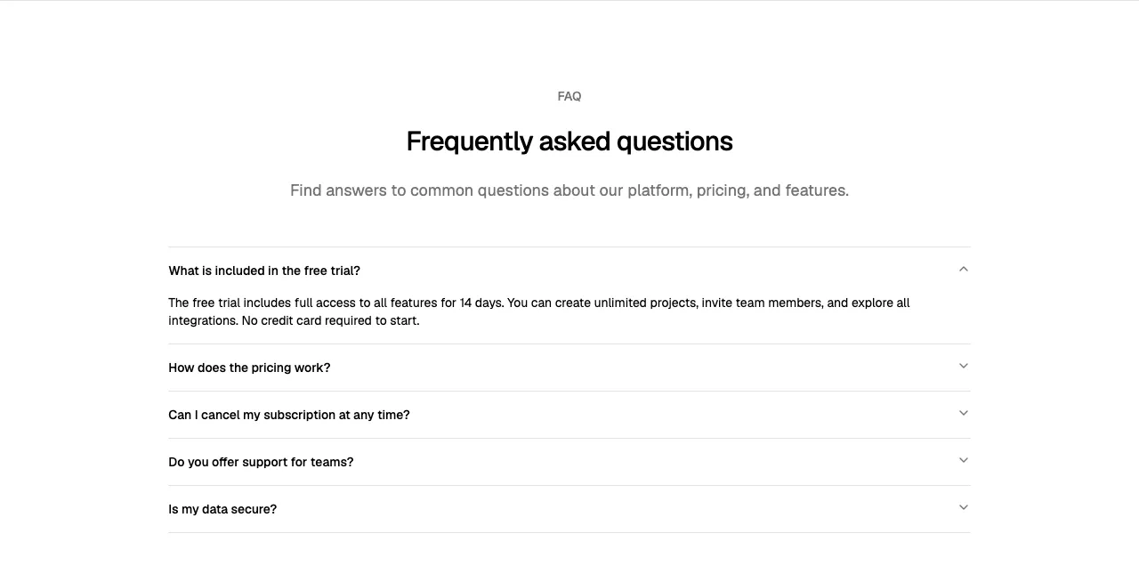 FAQ 01 React block