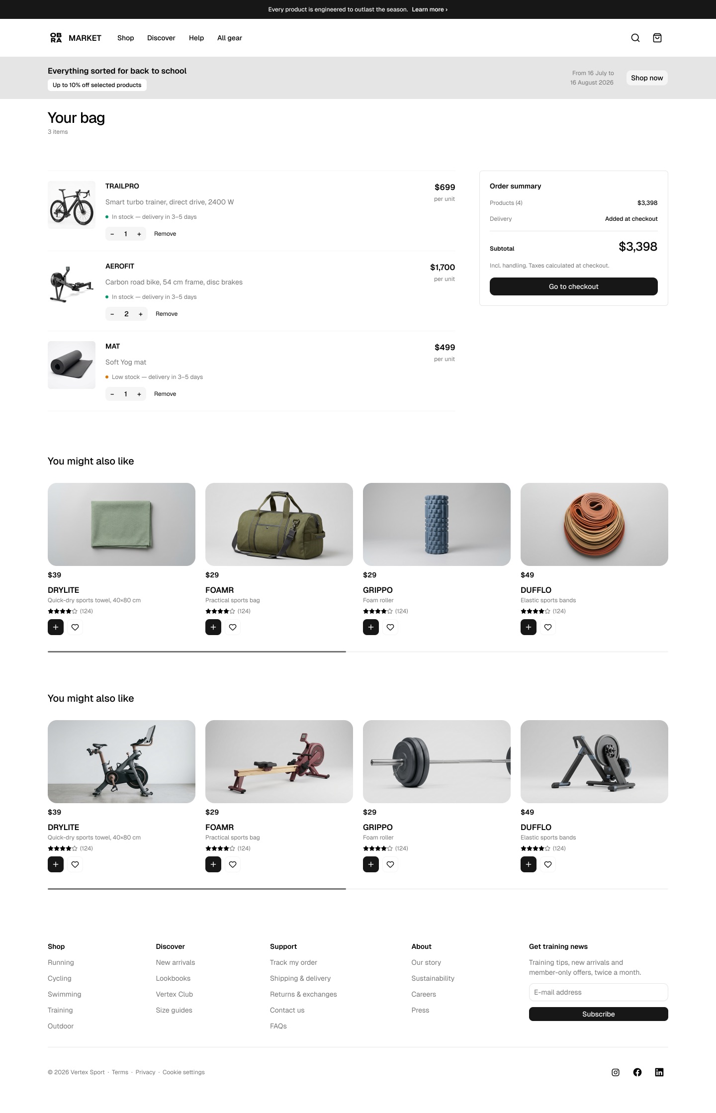 E-commerce Pro Blocks — Cart