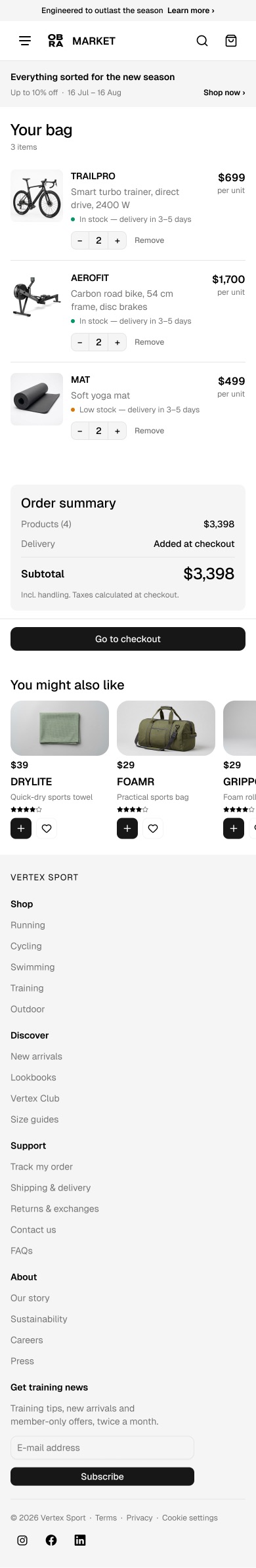 E-commerce Pro Blocks — Cart